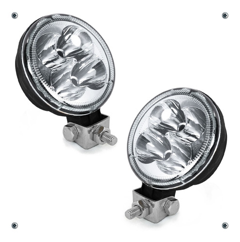 Par Faros 4 Led Auxiliar Redondo Universal Foto 3