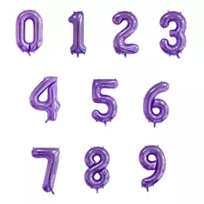 Globos Metalizados De Números Del 0 Al 9 ( Varios Colores)