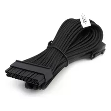 Premium Sleeved 24pin Atx Cable De Extensión, Negro