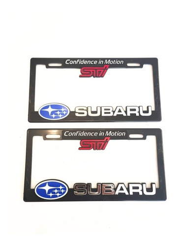 Par Porta Placas Para Autos Marca Subaru Foto 2
