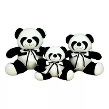 Trio De Urso Panda Pelúcia 15/18/22 - Nichos E Decorações