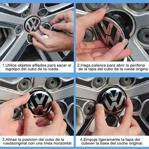 Tapas Centro De Rin Volkswagen Vw, A4, Vento, Polo, 56 Mm Foto 5