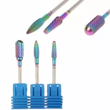 Brocas Tungstênio Unhas Gel Fibra De Vidro Manutenção 3 Unid