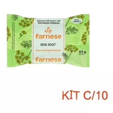 Kit C/ 10 Sabonetes Em Barra Erva Doce Farnese 85g