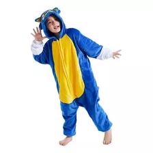 Pijama Mameluco Kigurumi Sonic Disfraz Cosplay Para Niños