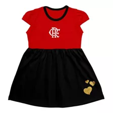 Vestido Infantil Flamengo Canelado