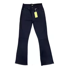 Calça Preta Lee Hoxie Skinny Fit Cintura Alta Bootcut 3422l