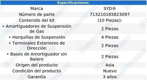 Suspensin Y Direccin (10 Piezas) Fj Cruiser 07 Al 14 Syd Foto 2