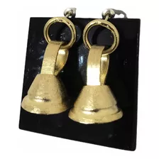 Aros Colgantes Campana Oro Fiesta 4cm