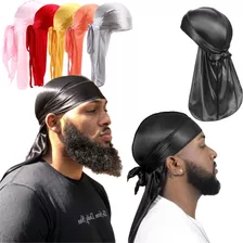 Bandana Durag Silky Cetim Waves Preta