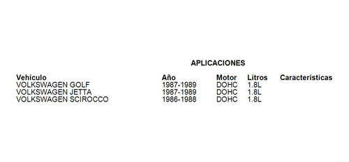 Juego Completo Juntas Motor Volkswagen Scirocco 1988 1.8l Foto 2