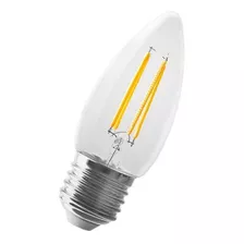 Lampada Vela Lisa Filamento Led Bivolt Quente 4w E27 Golden Cor Da Luz Branco-quente 110v/220v