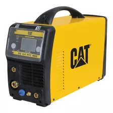 Soldadora Inverter Mig Caterpillar Dz261 Pfc 200a + Torchas Color Amarillo Y Negro Frecuencia 50 Hz