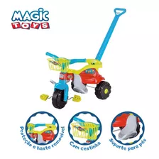 Motoca Triciclo Infantil Magic Toys Tico-tico Festa Azul