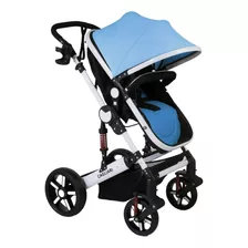 Cochecito De Paseo Belluno Baby Cagliari Ty-508 Turquesa Con Chasis Color Blanco