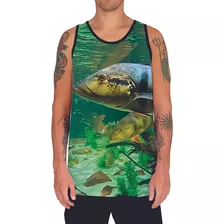 Camiseta Regata Animal Peixe Tucunaré Lago Rio Fish 14