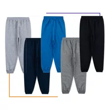 Kit 5 Calça Moletom Juvenil Infantil Revenda Menino Menina