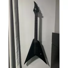 Guitarra Solar Flying V Carbon Black Matte Vb4.6c