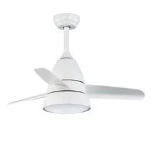 Ventilador De Techo Decorativo 365 A Blanco 3 Aspas Luz 24w