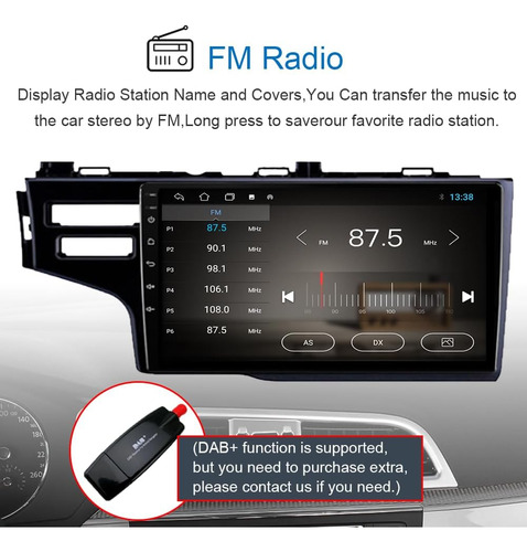 Para Honda Fit Radio 2014-2018 Car Stereo Carplay/android Au Foto 9