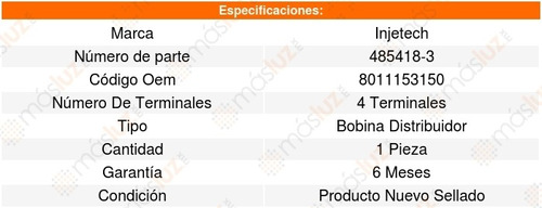 Bobina Encendido Storm 4cil 1.8l 92_93 Injetech 8238996 Foto 4