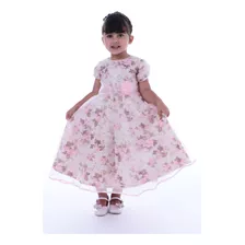 Vestido De Festa Infantil Floral Luxo Princesa