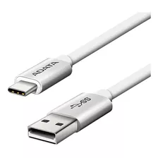 Cable Tipo C Adata Usb 3.0 Carga Rapida 5 Gbps Aca3al Full Color Plata