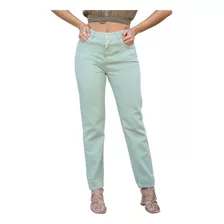 Calça Jeans Feminina Mom Cintura Alta Premium Color