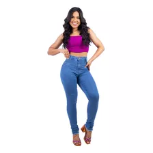 Calça Jeans Skinny Feminina Cintura Alta Levanta Bum Bum