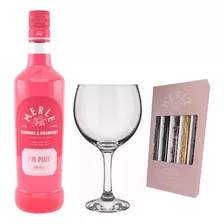 Gin Merle Pink 750ml + Copa + Botánicos - Ayres Cuyanos