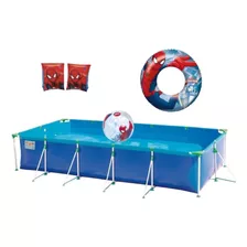 Kit Piscina 7600l + Guarda Sol + Bola Inflável + 2 Boias