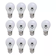 Kit 10 Lâmpada Led Bulbo 9w 12v / 24v P/ Sistema Solar