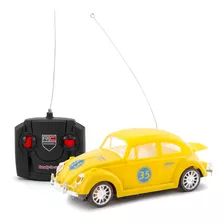 Carrinho Fusca Controle Remoto Brinquedo C/ Farol 