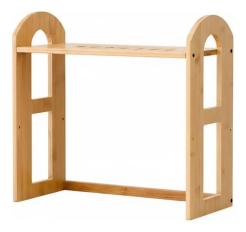 Estante De Mesa Minimalista Em Bambu, Fácil De Montar,