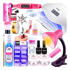 Kit Unhas Gel Manicure Profissional Luminária Envio Imediato