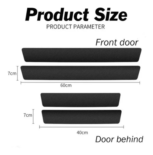 Embellecedor De Estribos Audi Fibra De Carbono Vinil 4 Pzs Foto 3