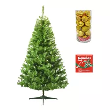 Pino Navideño Ixtla 130 Cm + 30 Piezas De Esferas Varios Col