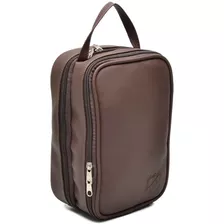 Necessaire Feminina Masculina Organizador Mala Porta Objetos Cor Marrom-café