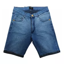 Bermuda De Jeans Chupín Elastizada Hombre