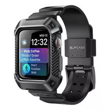 Case Y Correa Supcase Compatible Con Apple Watch 41mm Negro