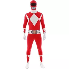 Disfraz Red Power Ranger Para Adultos Talla Xxl