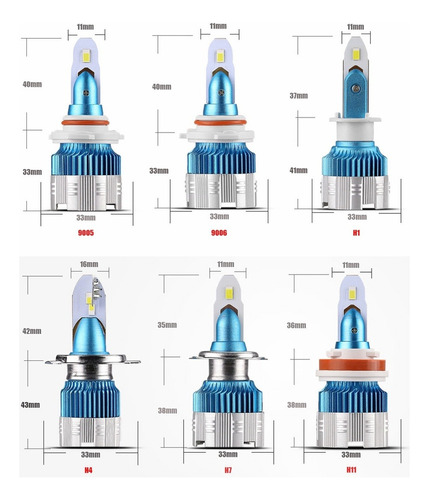 Kit De Faros Led Auto 16000lm 120w Para Para Mitsubishi Csp Foto 10