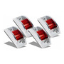 Partsam 4x Rojo Sellado Remolque Chrome Blindado Led Y Marke Jaguar Mark IV