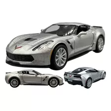 Chevrolet Corvette Grand Sport 2017 1/36 Miniatura Cinza F-x