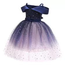 Vestido Princesa Elegante Para Niña 2 A 12 Años C00-0r3