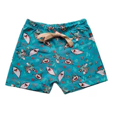 Shorts Bermuda De Menino Pra Brincar Estampado De Algodão