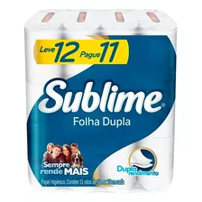 12 Rolos Papel Higiênico Folha Dupla Sublime Softy's