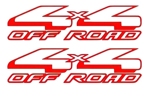 Stickers Vinil  Logotipo 4x4 Off Road 2 Calcomanas Rojo Foto 3