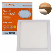 Luminária Led Embutir Quadrado 18w 3000k Branco Quente Llum 