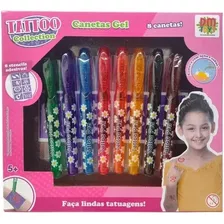 Brinquedo 8 Cantenas Gel Tatto Colecttion Dmt6571 Dm Toys 